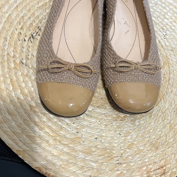 Kate Spade Tweed Bow Ballet Flat Slipon Shoes Size 7.5 - Picture 7 of 8